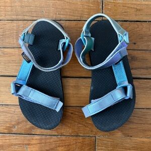 Teva Kids' Blue metallic Sandals size 13